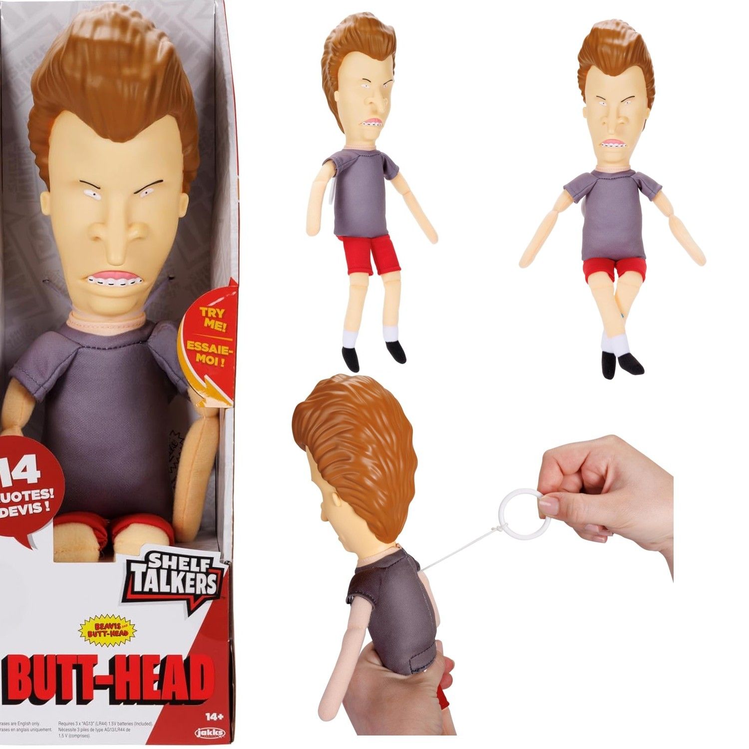 MTV&#39;s Beavis &amp; Butt-Head 12&quot;H Butt-Head  Shelf Talkers Talking Stuffed Figure