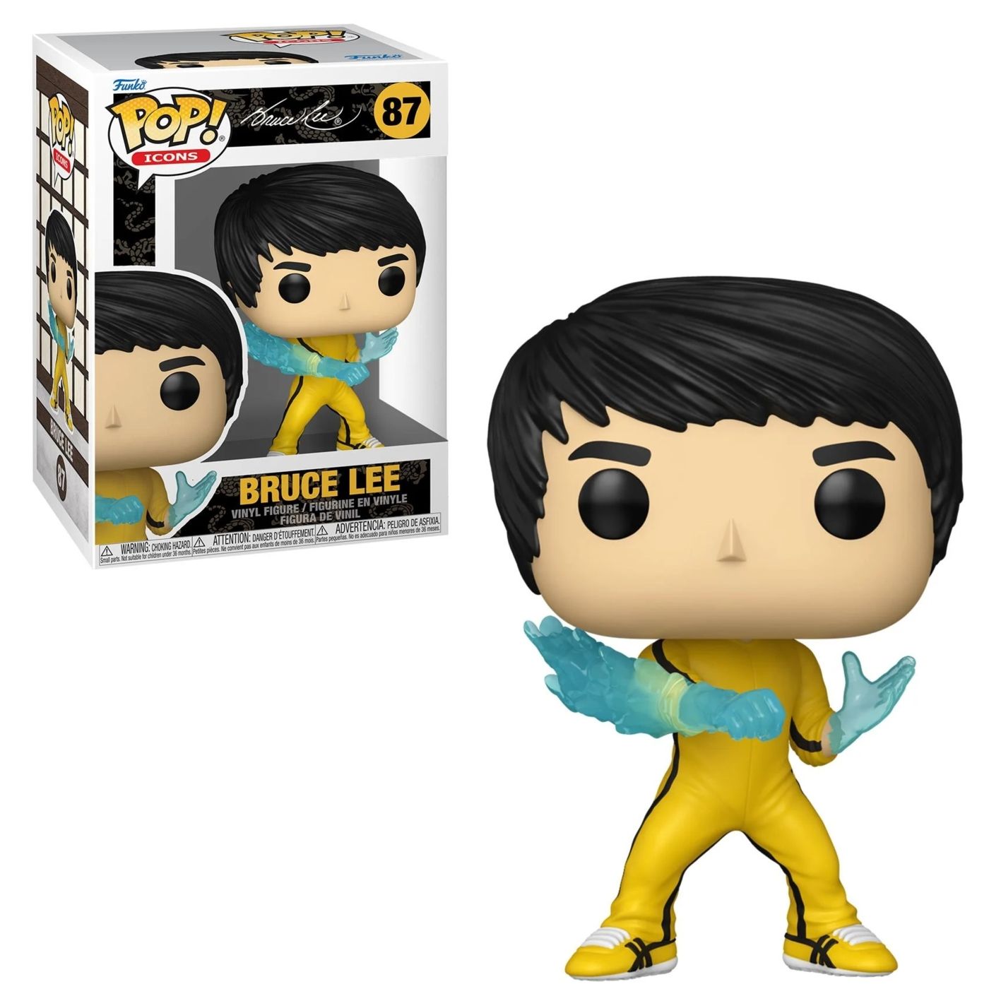 Bruce Lee (Be Water) 3 3/4&quot;H POP! Icons Vinyl Figure #87