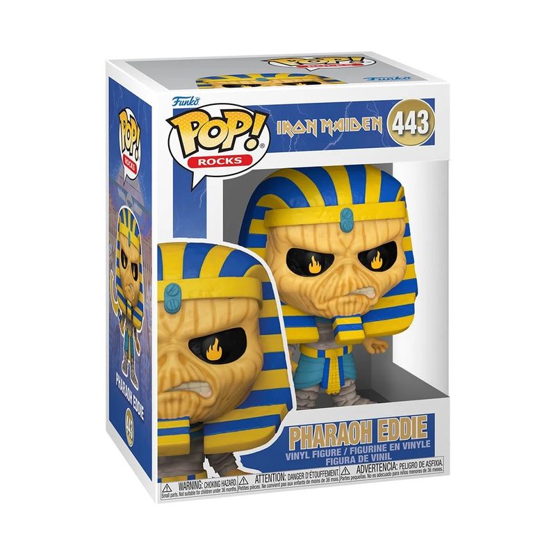 Iron Maiden "Pharaoh Eddie" 3 3/4"H POP! Rocks Vinyl Figure #443