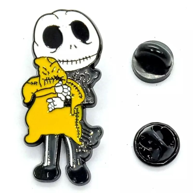 The Nightmare Before Christmas Jack Skellington with Oogie Boogie Enamel Pin / Tie Tack