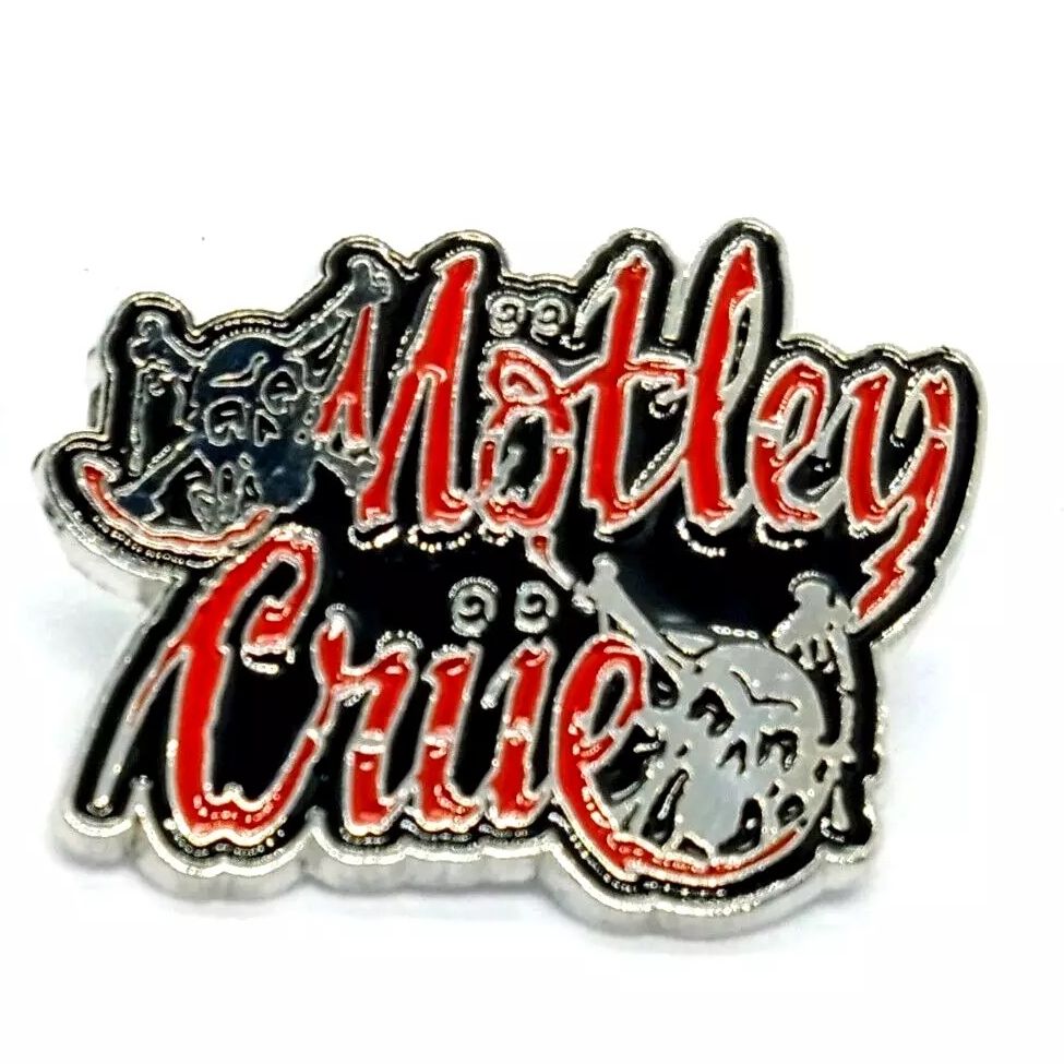 Motley Crue Skull and Bones Logo Enamel Pin / Tie Tack