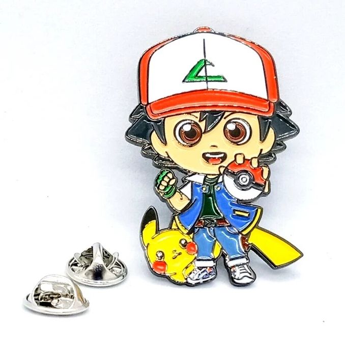 Pokémon Ash and Pikachu Training Enamel Pin / Tie Tack