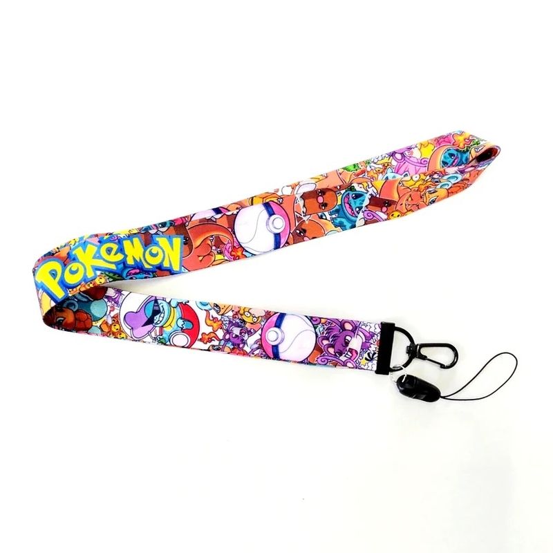 Pokémon 17"L Cloth Lanyard with Metal Clip