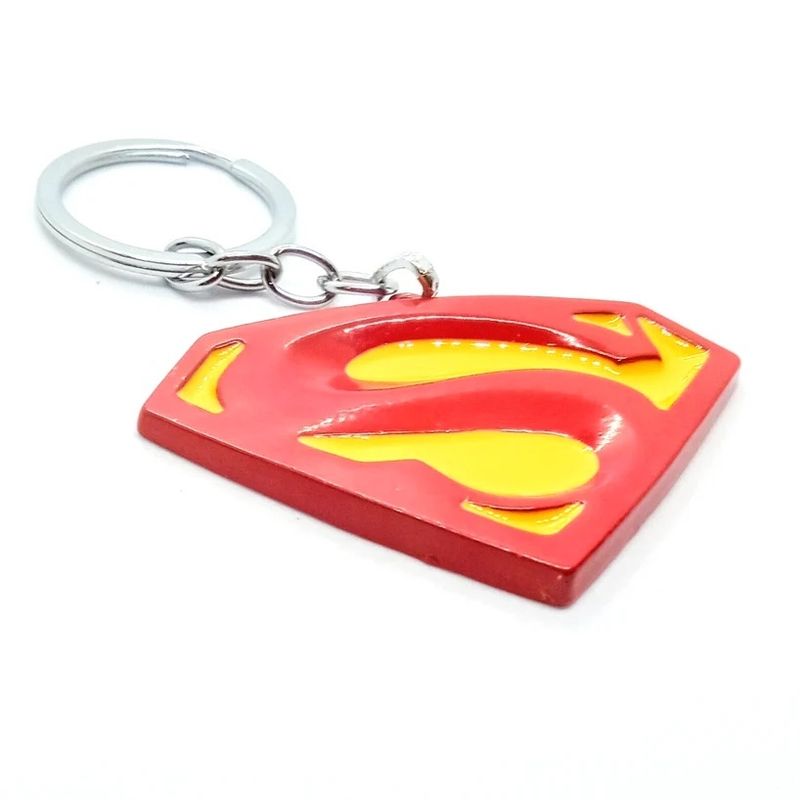 Superman Logo Enamel Metal Keychain