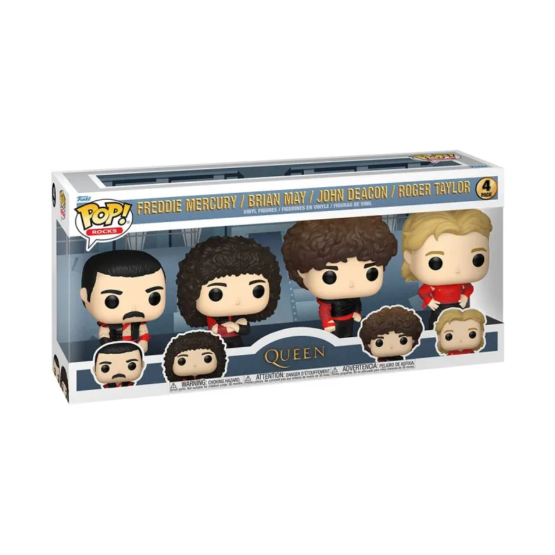 Queen Radio Gaga Set of 4 POP! Rocks 3 3/4"H Vinyl Figures