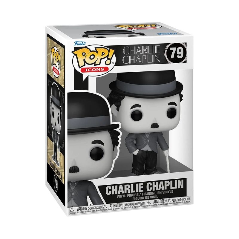 Charlie Chaplin 3 3/4"H POP! Icons Vinyl Figure #79