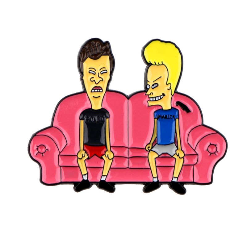 Beavis and Butt-Head on the Couch Enamel Pin / Tie Tack
