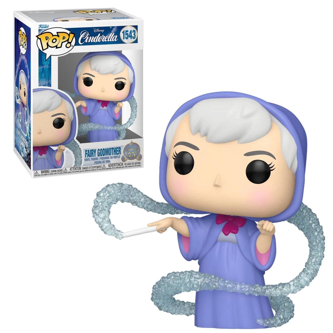Cinderella 75th Fairy Godmother 3 3/4&quot;H POP! Vinyl Figure #1543