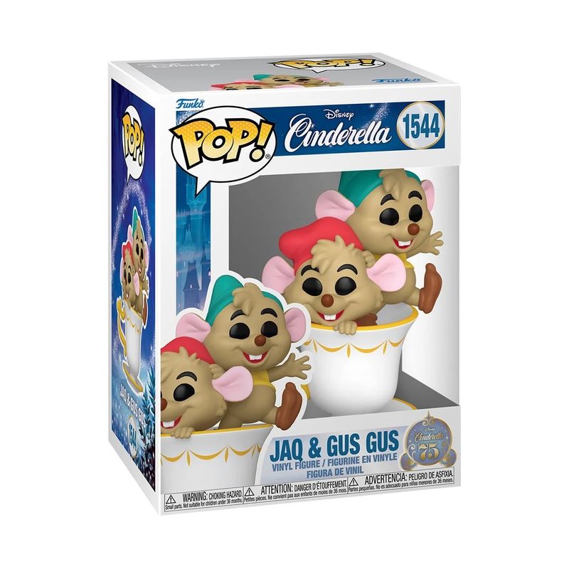 Cinderella 75th Jaq and Gug Gus 3 3/4"H POP! Vinyl Figure #1544
