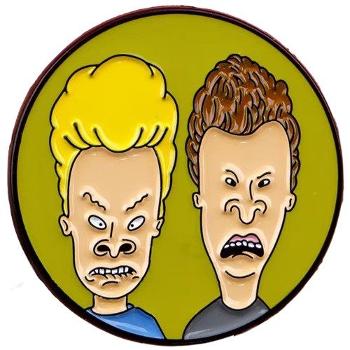 Beavis and Butt-Head 2 Heads Enamel Pin / Tie Tack