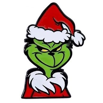 Dr. Seuss Grinch Evil Grin Enamel Pin / Tie Tack