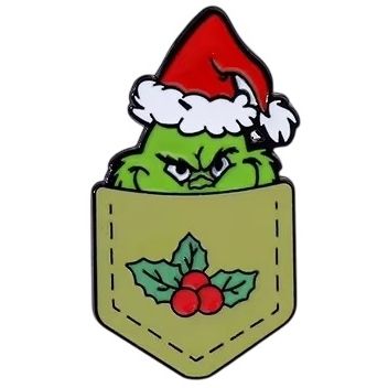 Dr. Seuss Grinch in Pocket Enamel Pin / Tie Tack