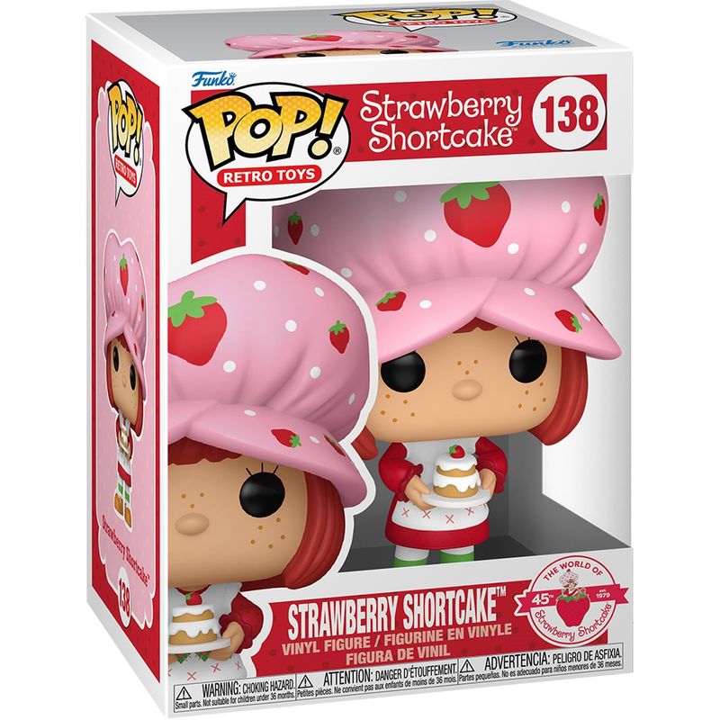Strawberry Shortcake with Dessert 3 3/4"H POP! Retro Toys Vinyl Figure #138