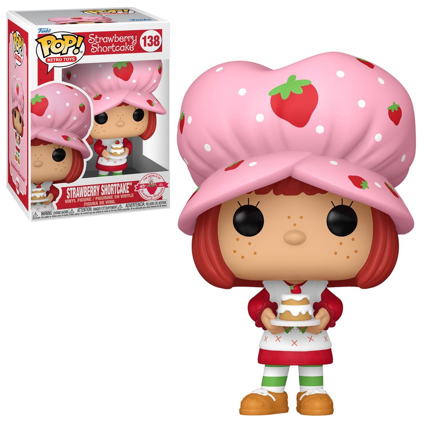 Strawberry Shortcake with Dessert 3 3/4&quot;H POP! Retro Toys Vinyl Figure #138