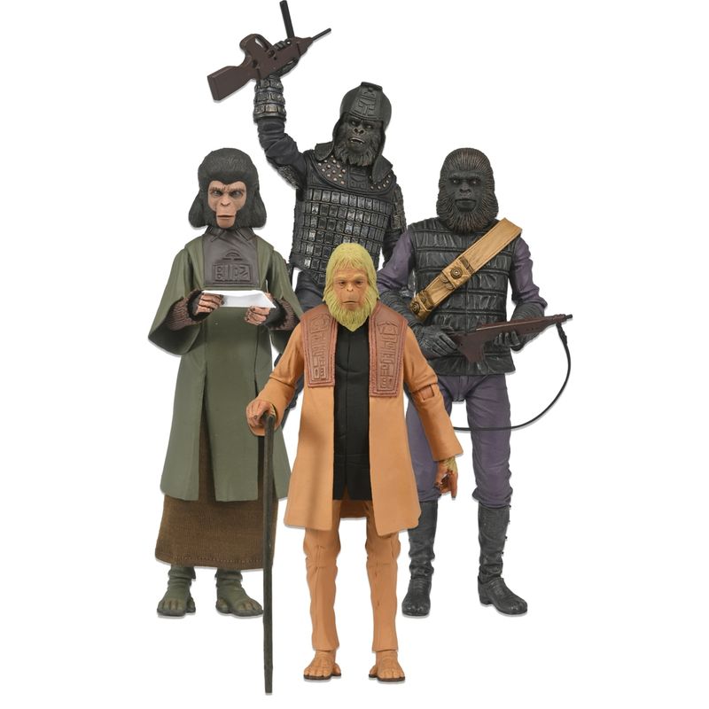 Planet of the Apes 7&quot;H Set of 4 Legacy Action Figures by NECA