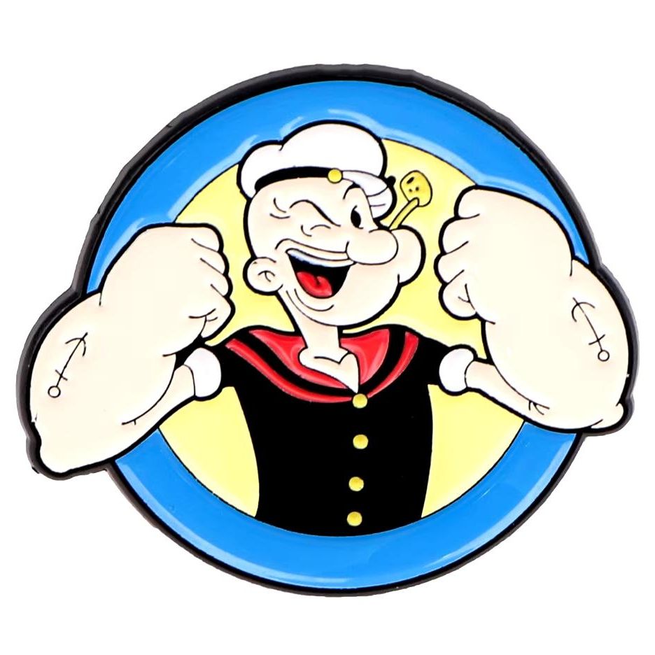 Popeye Muscles Enamel Pin / Tie Tack