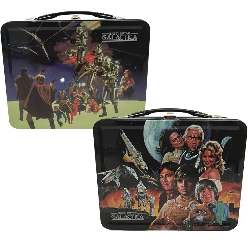 Battlestar Galactica Metal Tin Tote Lunchbox