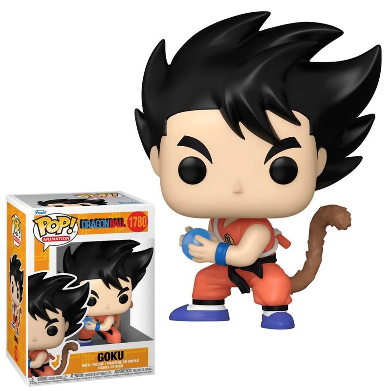 Cartoon Network Dragon Ball - Goku with Tail (Kamehameha) 3 3/4&quot;H POP! Animation Vinyl Figure #1780