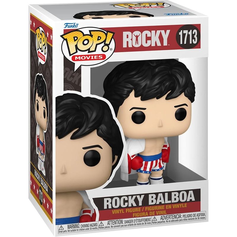 4.25 inch tall Rocky III Rocky Balboa POP! Movies Vinyl Figure 1713 in Window Display Box - 2024 Funko