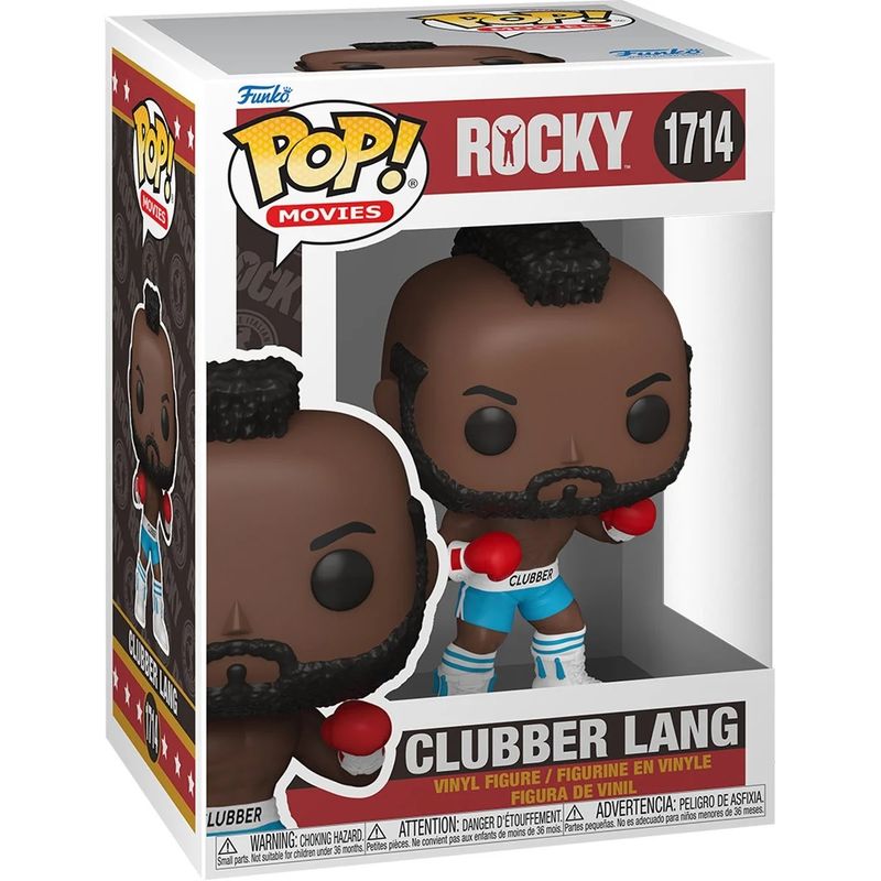 4 inch tall Rocky III Clubber Lang POP! Movies Vinyl Figure 1714 in Window Display Box - 2024 Funko