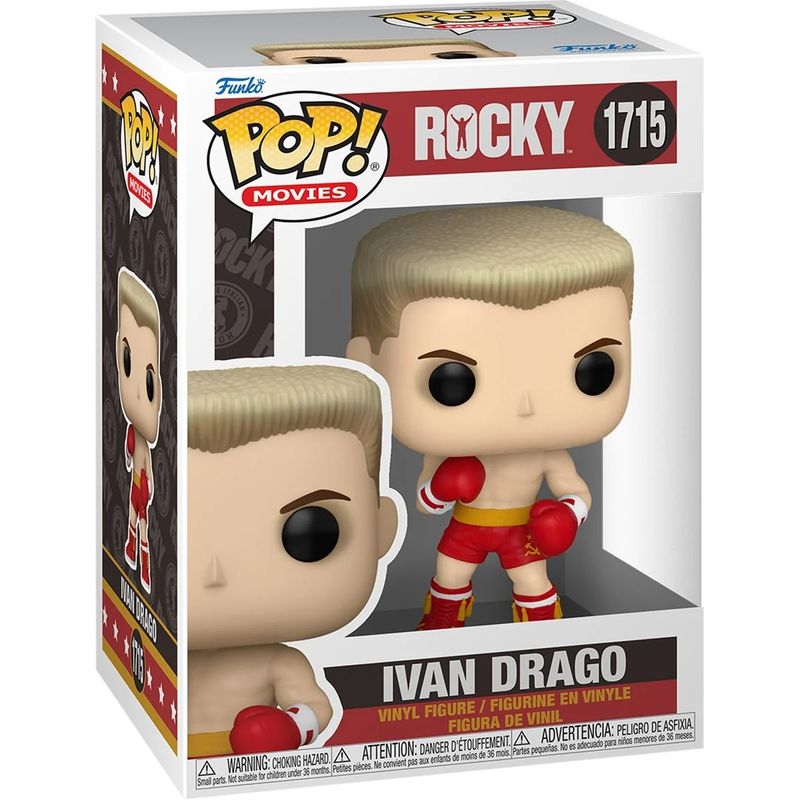 3.75 inch tall Rocky IV Ivan Drago POP! Movies Vinyl Figure 1715 in Window Display Box - 2024 Funko