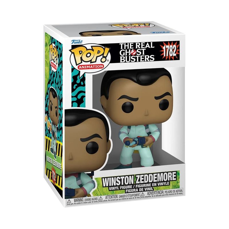 The Real Ghostbusters 3 3/4 inch Winston Zeddemore POP! Animation Vinyl Figure 1782 in Window Display Box - 2024 Funko