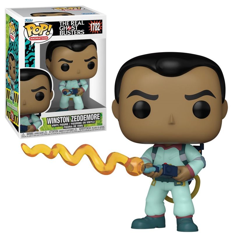 The Real Ghostbusters 3 3/4&quot;H Winston Zeddemore POP! Animation Vinyl Figure #1782 in Window Display Box - 2024 Funko