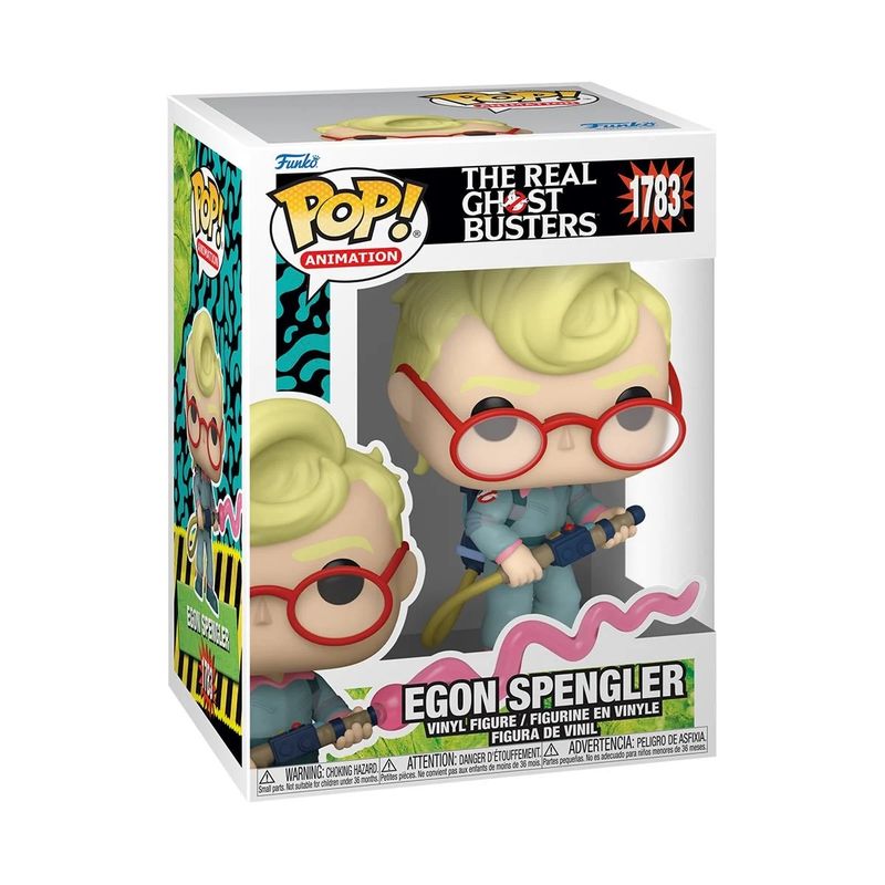 The Real Ghostbusters 3. 3/4 inch Egon Spengler POP! Animation Vinyl Figure 1783 in Window Display Box - 2024 Funko