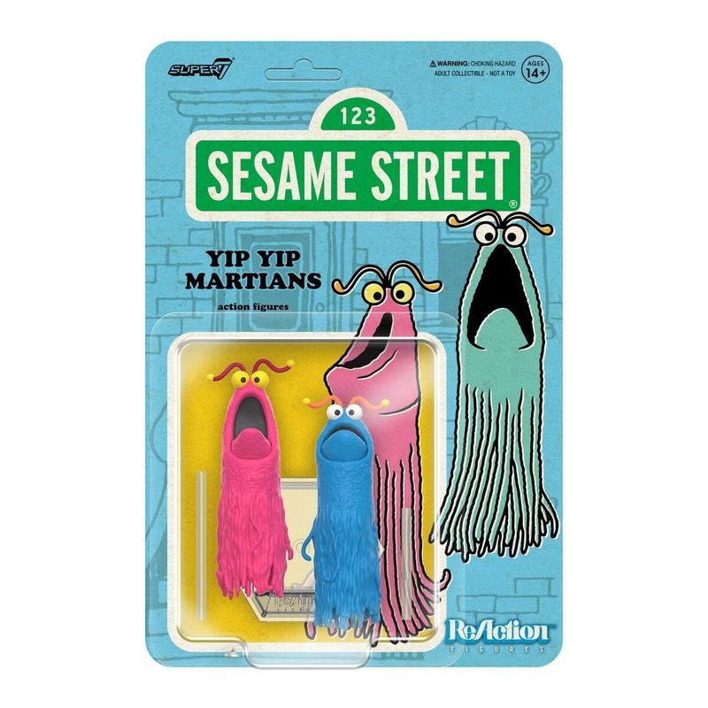 Sesame Street 3 3/4"H Yip Yip Martians ReAction Figures