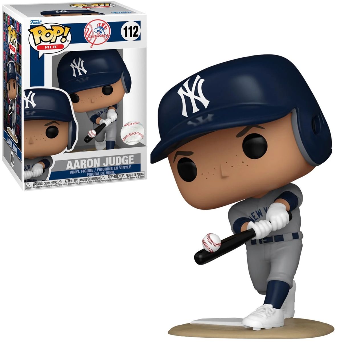 MLB New York Yankees 4&quot;H Aaron Judge (Away) POP! MLB Vinyl Figure #112