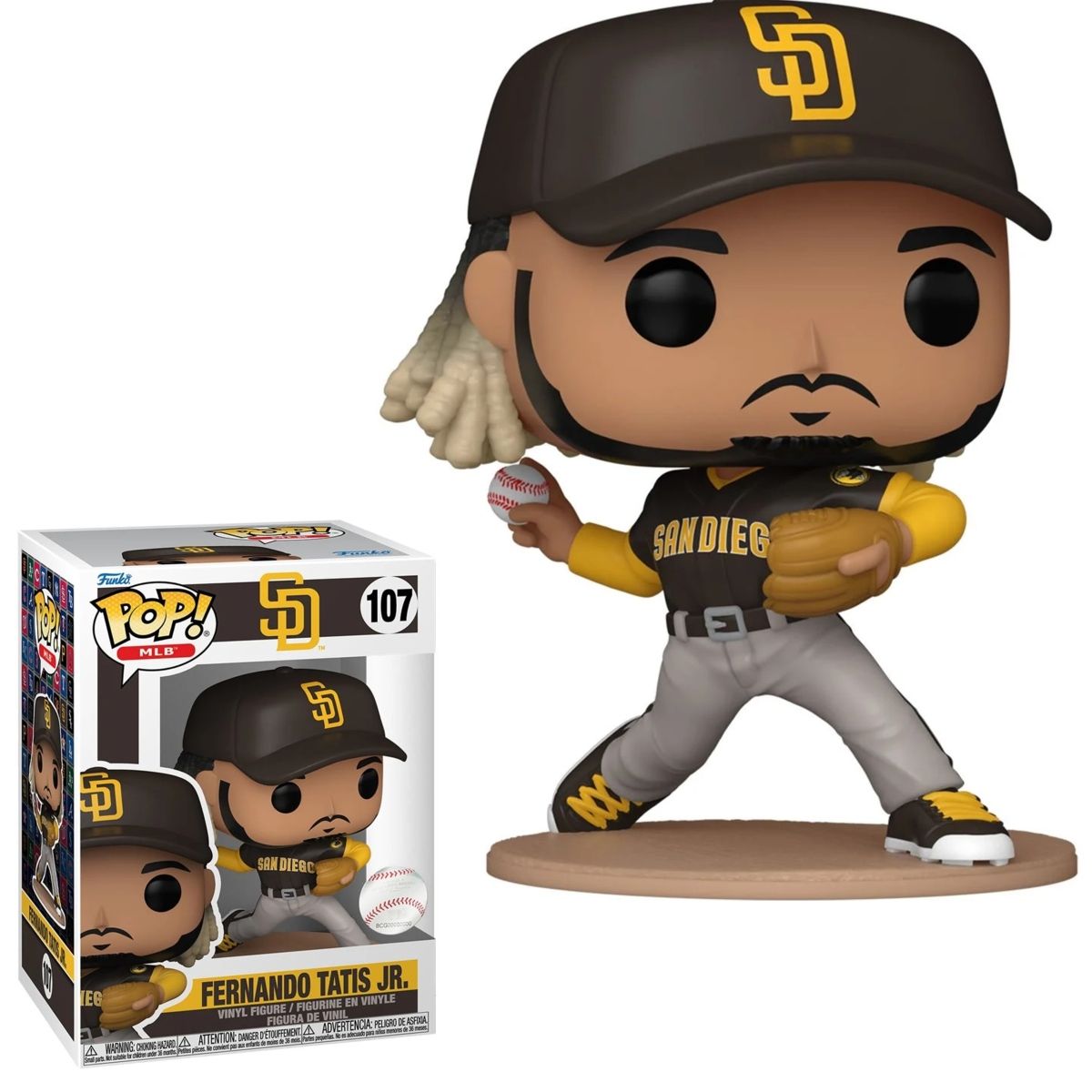 MLB Fernando Tatis Jr San Diego Padres 3 3/4&quot;H POP! MLB Vinyl Figure #107