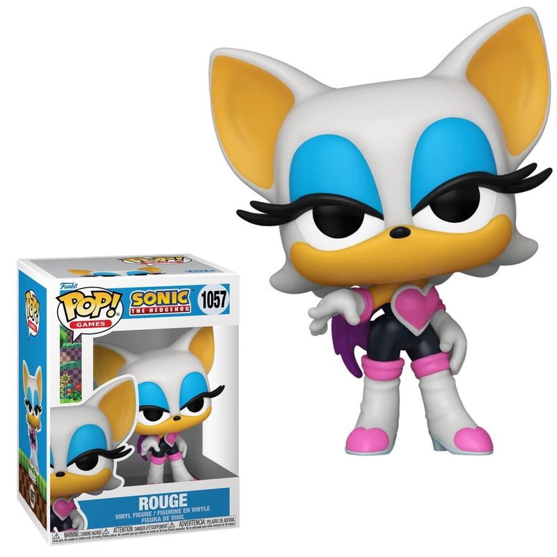 Sonic the Hedgehog - Rouge 3 3/4&quot;H POP! Games Vinyl Figure #1057
