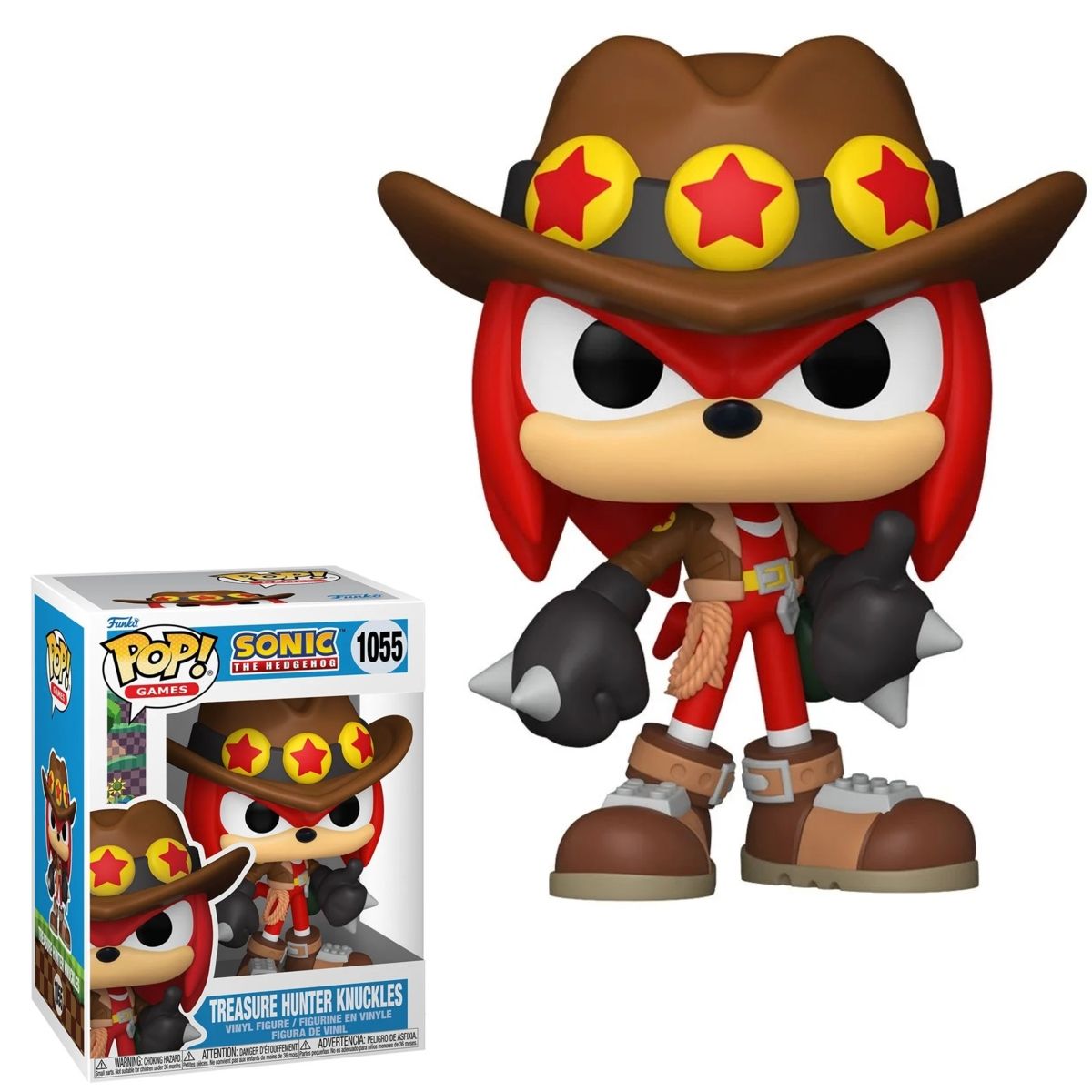 Sonic the Hedgehog - Treasure Hunter Knuckles 3 3/4&quot;H POP! Games Vinyl Figure #1055