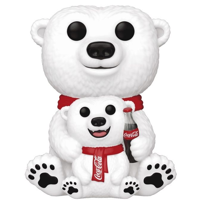 Coca-Cola 3 3/4"H Polar Bear with Cub POP! Ad Icons Vinyl Figure #241