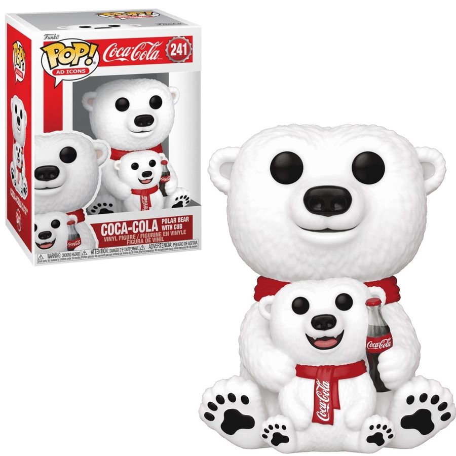 Coca-Cola 3 3/4&quot;H Polar Bear with Cub POP! Ad Icons Vinyl Figure #241