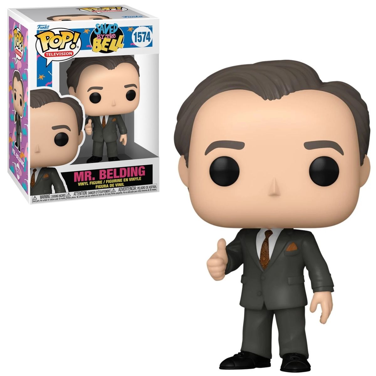 Saved by the Bell Mr. Belding 4&quot;H POP! Television Vinyl Figure #1574 - 30th Anniversary