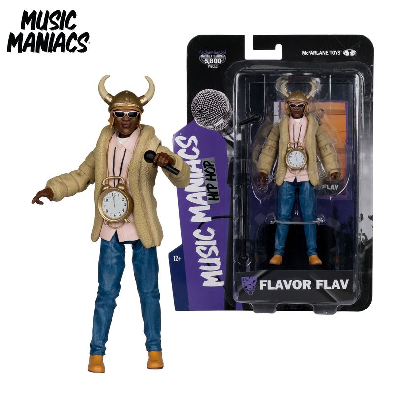 Public Enemy Flavor Flav 6&quot;H McFarlane Toys Music Maniacs Hip Hop Wave 4 Action Figure