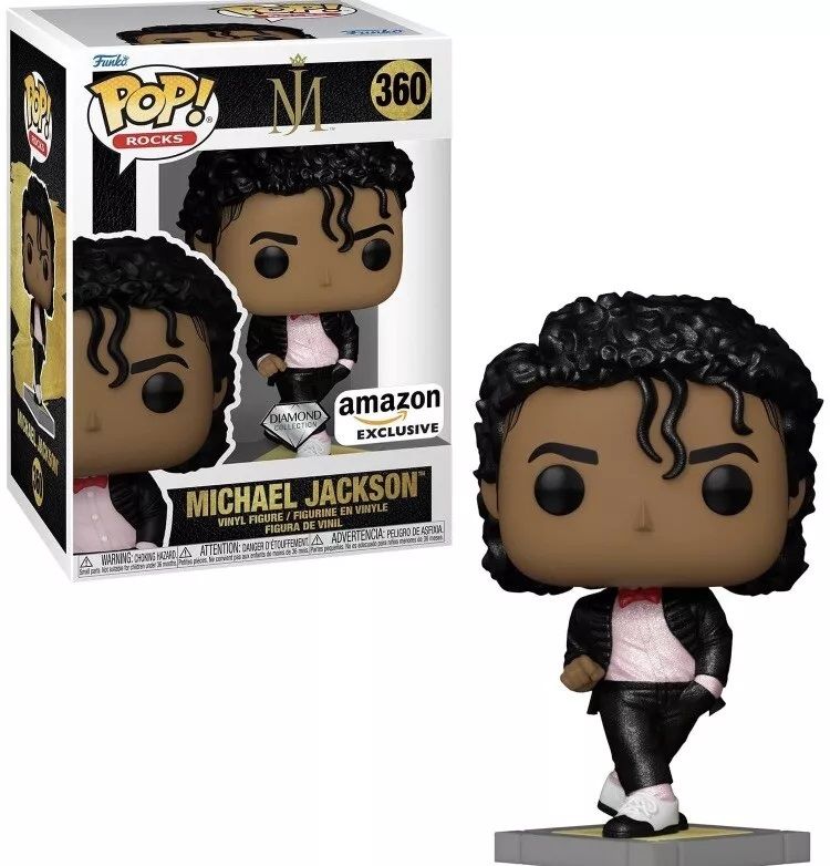 Michael Jackson - Billie Jean 3 3/4&quot;H POP! Rocks Vinyl Figure #360 - Limited Edition Diamond Glitter