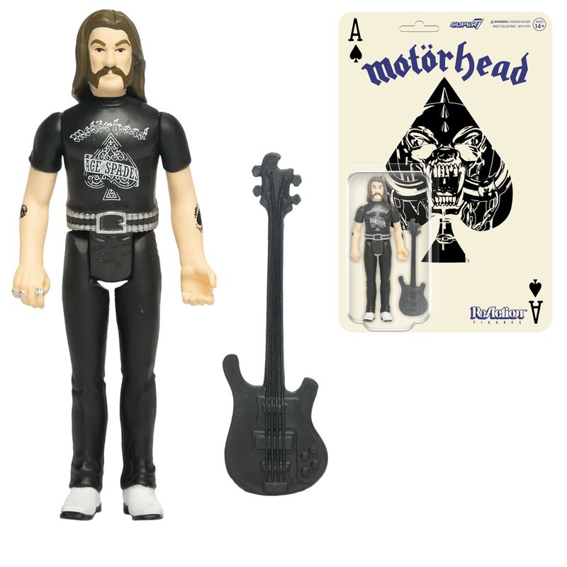 Motorhead 3 3/4&quot;H Lemmy Kilmister Ace of Spades ReAction Figure
