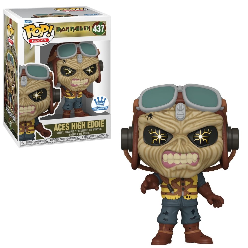 Iron Maiden &quot;Aces High Eddie&quot; 4&quot;H POP! Rocks Vinyl Figure #437