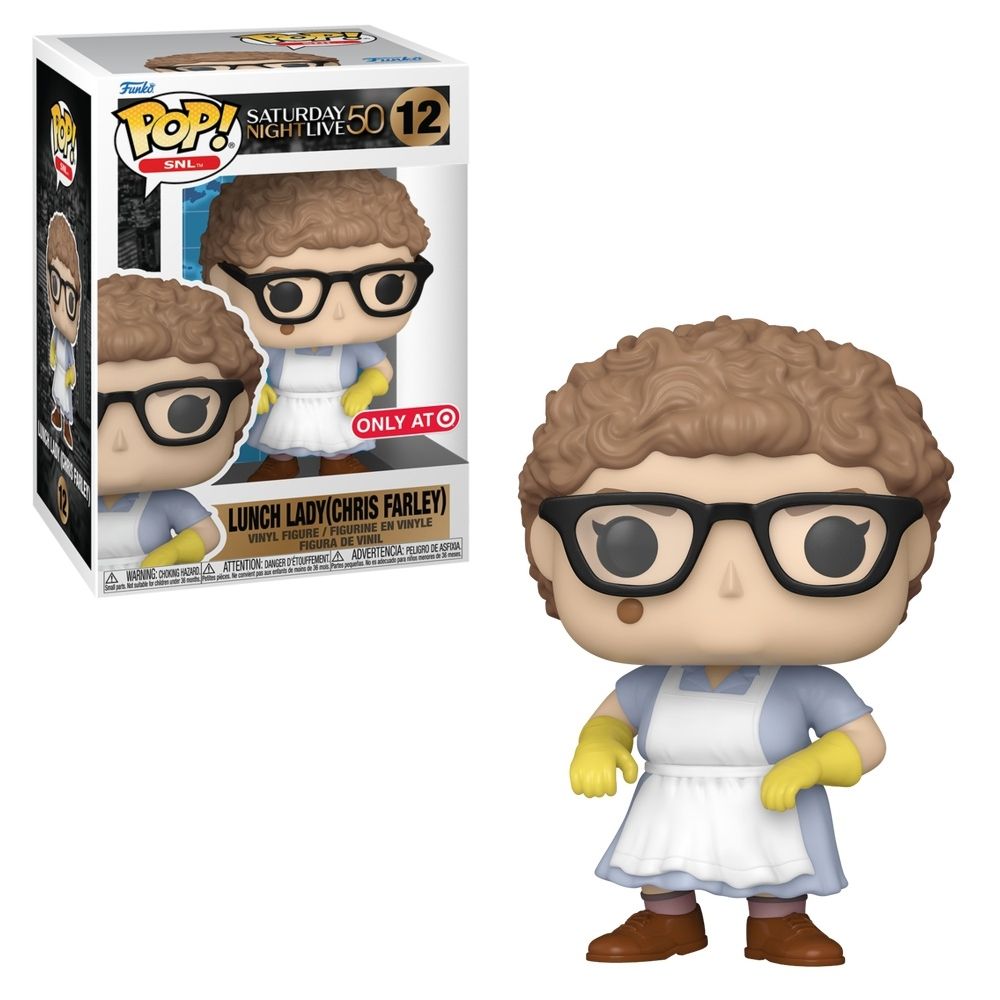 SNL 50th Lunch Lady 3 3/4&quot;H POP! SNL Vinyl Figure #12 - Chris Farley