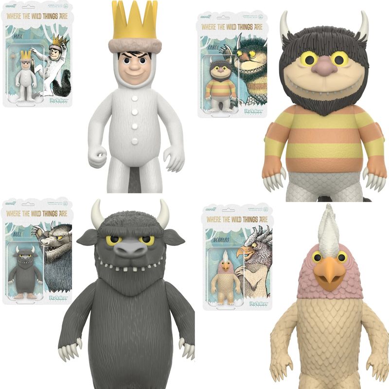 Where the Wild Things Are 4 Piece Set of 3 3/4&quot;H ReAction Figures