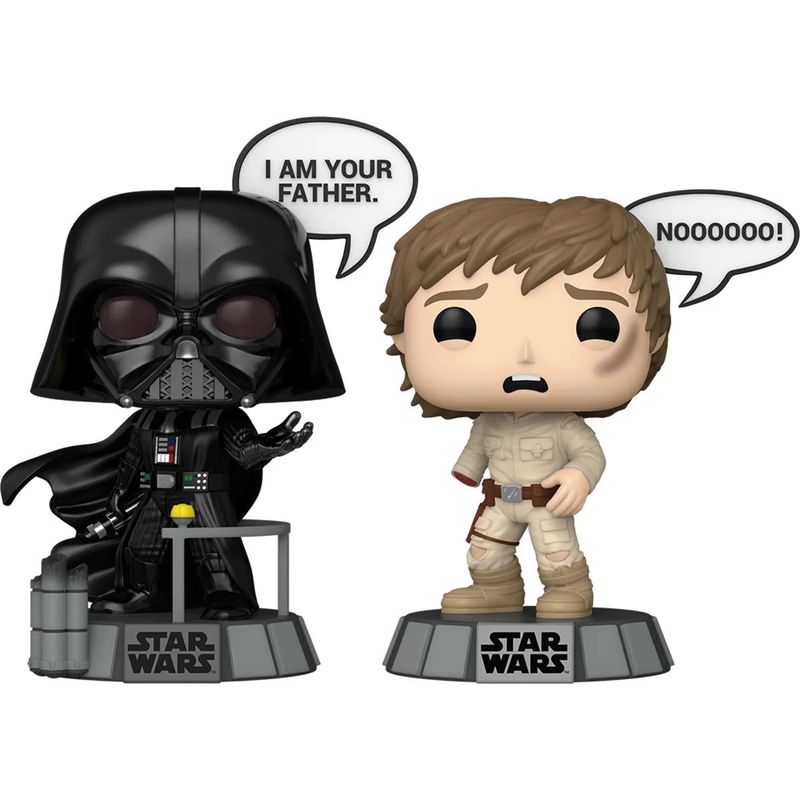 Star Wars Darth Vader &amp; Luke Skywalker 4 1/2"H POP! Vinyl Figure 2-Pack with Speech Bubbles