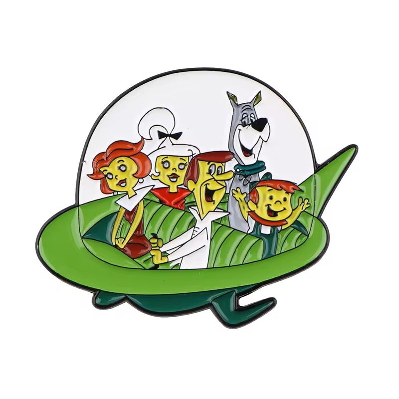 The Jetsons Family in Saucer Enamel Pin / Tie Tack