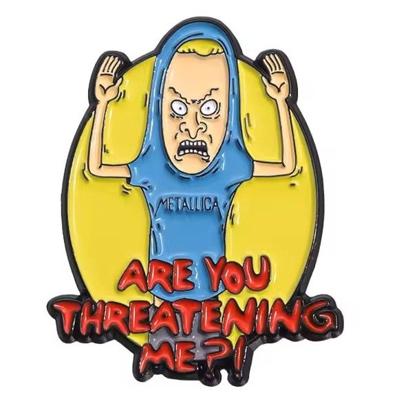 Beavis &amp; Butt-Head&#39;s Cornholio &quot;Are You Threatening Me?!&quot; Enamel Pin / Tie Tack