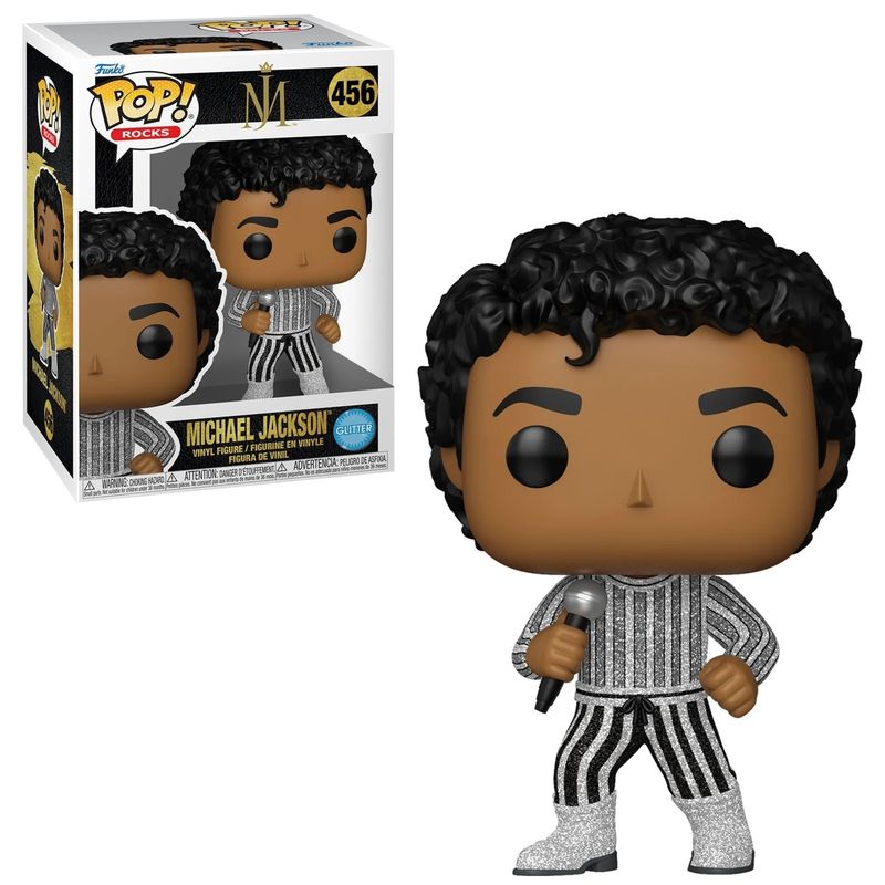Michael Jackson - Rock with You *GLITTER* 3 3/4&quot;H POP! Rocks Vinyl Figure #456