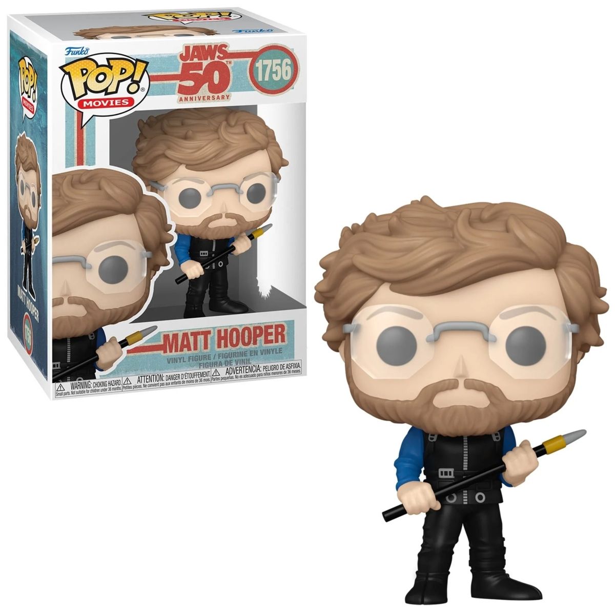 JAWS Matt Hooper 4 1/4&quot;H POP! Movies Vinyl Figure #1756