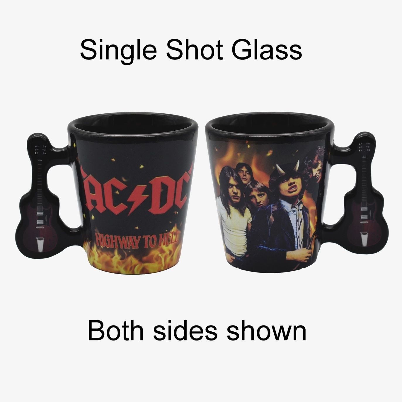 AC/DC Highway to Hell&quot;  Ceramic Shot Glass with Guitar Handle
