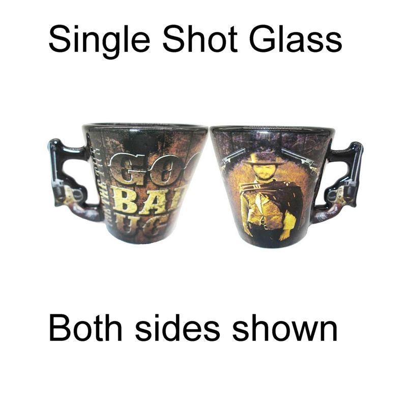 Clint Eastwood Good, Bad &amp; Ugly  Ceramic Shot Glass with Pistol Handle