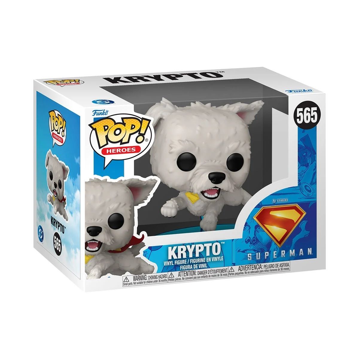 Superman (2025) Krypto 3 1/2&quot;H POP! Heroes Vinyl Figure #565